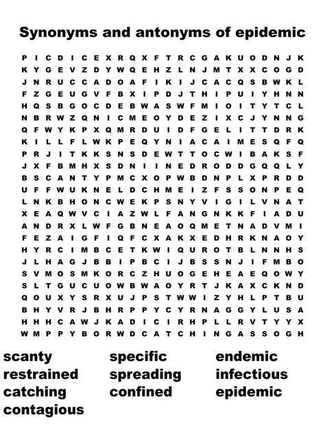 antonyms for epidemic|Epidemic Synonyms and Antonyms .